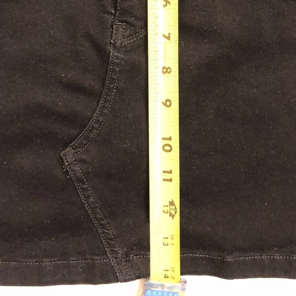 We The Free Free People Black Denim Stretch 5 Pocket Mini Skirt Size 26 - Picture 9 of 9